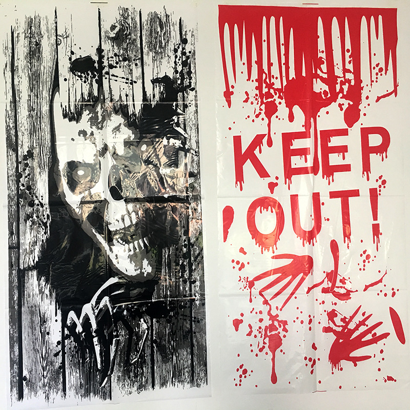 Halloween horror window sticker (red)