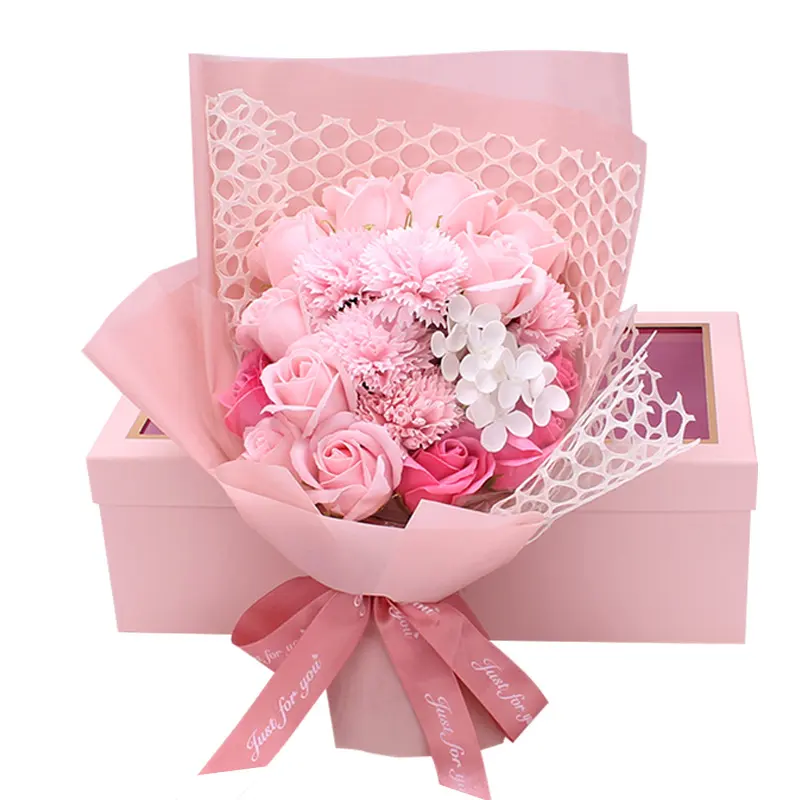 Valentine's Day Gift 19 Rose Soap Bouquet Box