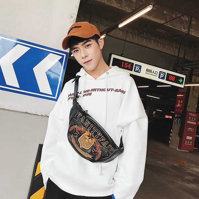 Fashion chest bag leather waist