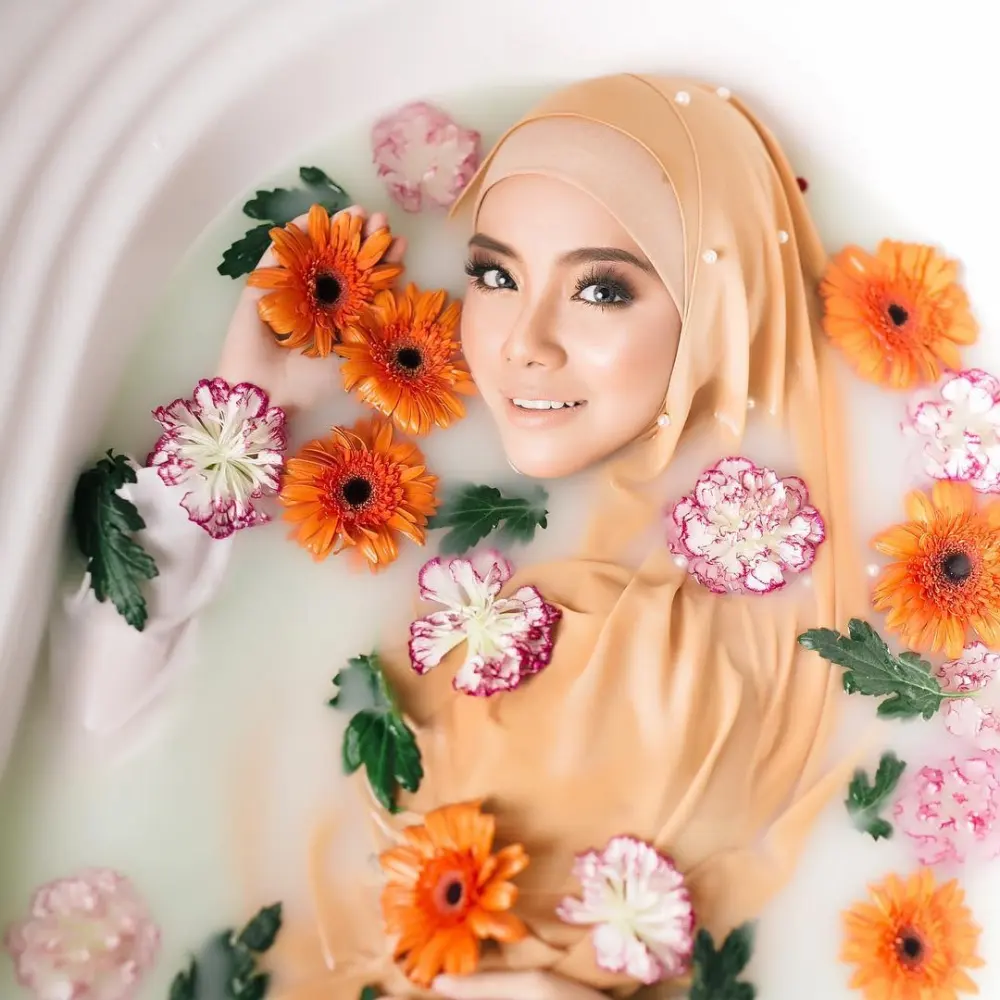 Chiffon Nail Pearl Scarf Hijab