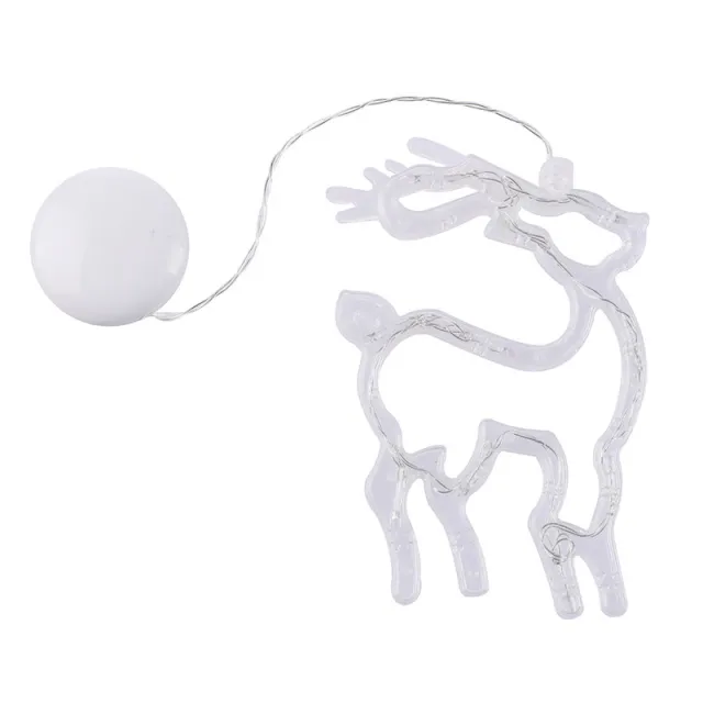 Christmas LED Suction Cup Chandelier Santa Claus Elk Snowman Lights Holiday Party Window Decor Lamps Battery Powered Deer - Shop at LoveMi