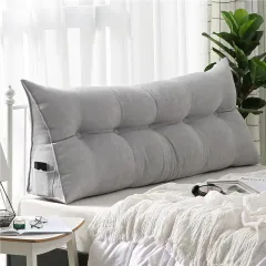 Triangle back bay window long pillow sofa cushion - Grey - View 1