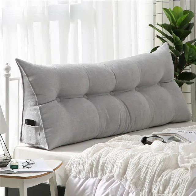 Triangle back bay window long pillow sofa cushion Grey - Shop at LoveMi