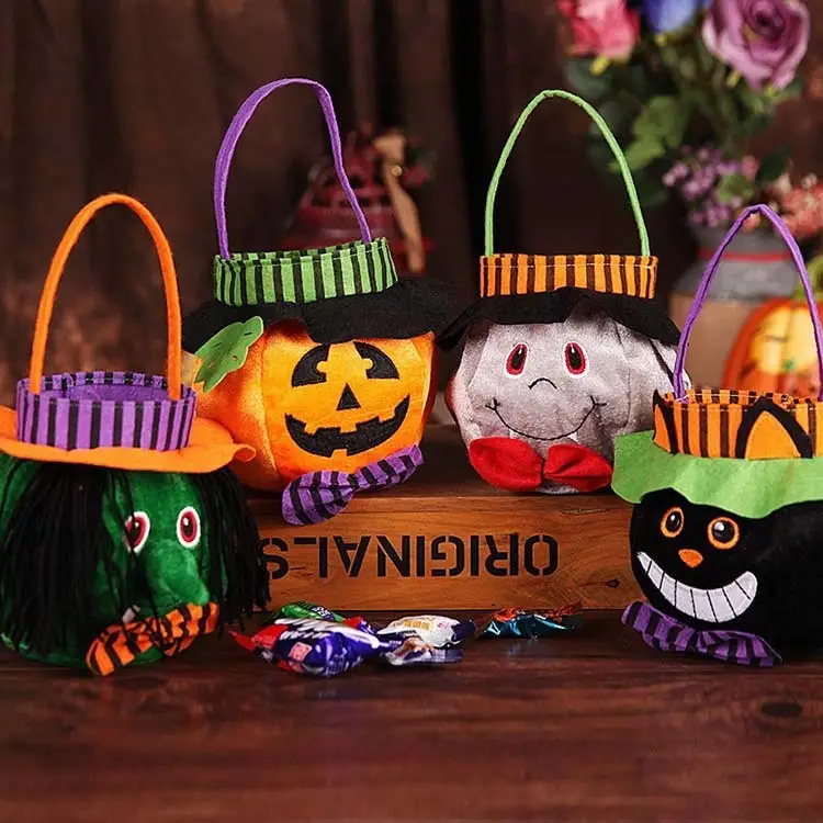 Cute Halloween Candy Bag Pumpkin Pattern Portable Handbag Cosplay