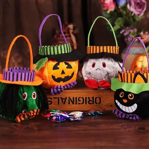 Cute Halloween Candy Bag Pumpkin Pattern Portable Handbag Cosplay