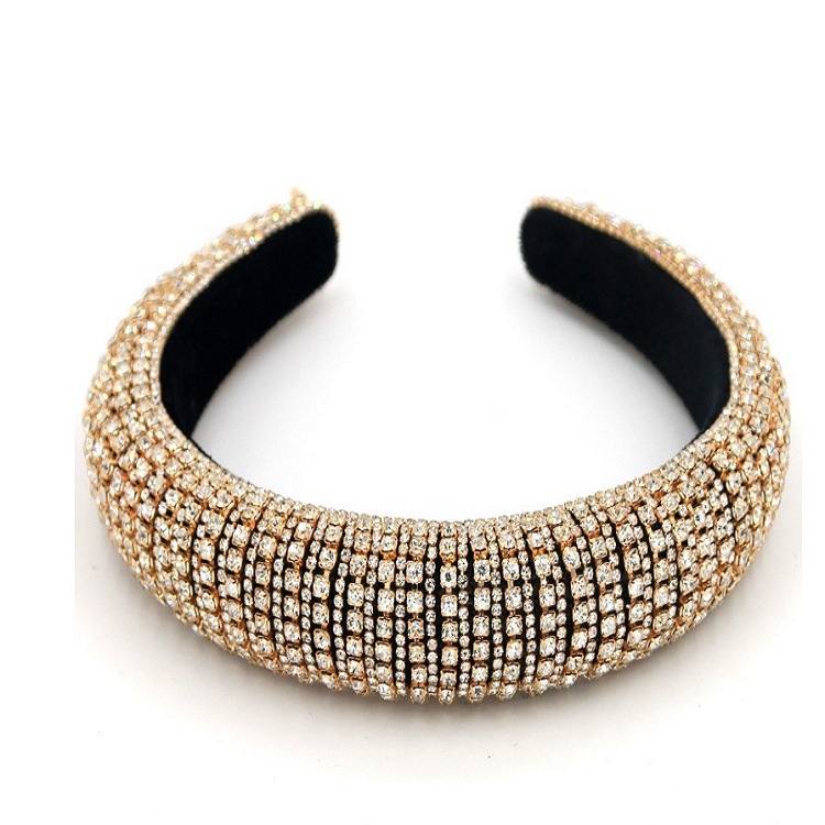 Baroque rhinestone headband Golden - Shop at LoveMi