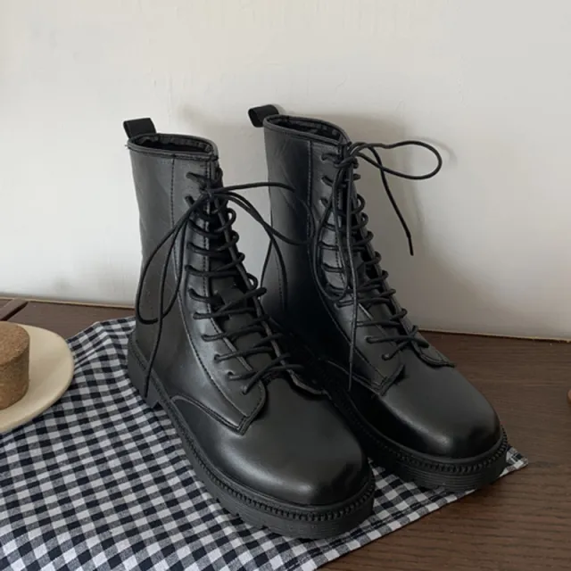 British style black Martin boots Black - Shop at LoveMi