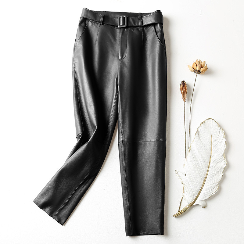 High waisted leather pants Black - Shop at LoveMi