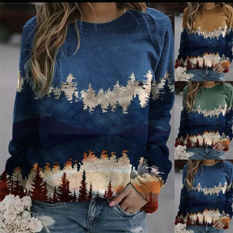 Printed pullover sweater