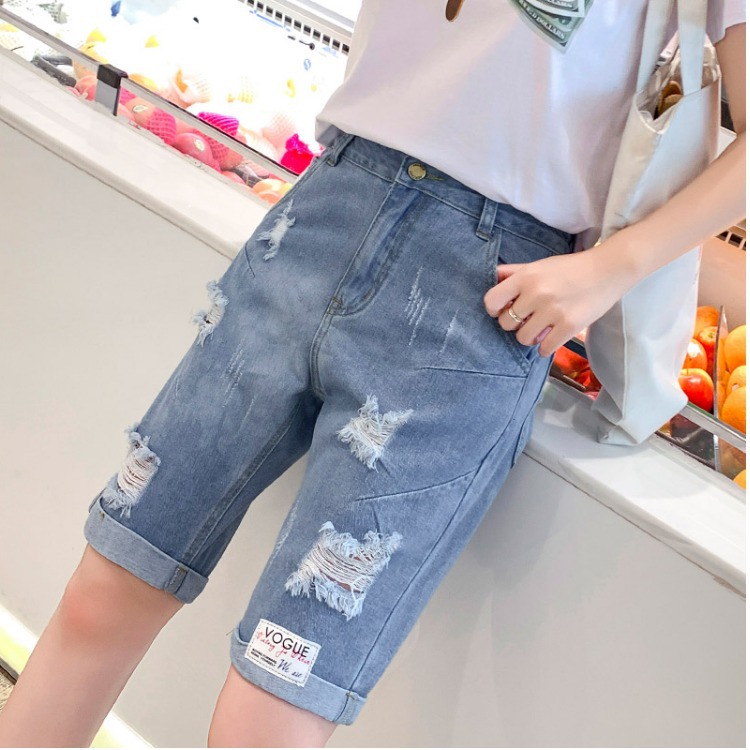 Spring and summer new five point denim shorts Blue - Shop at LoveMi