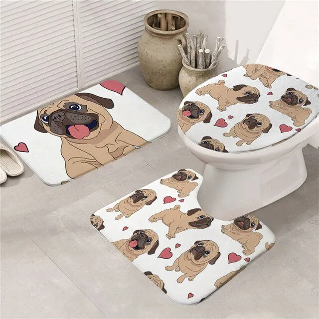 3-piece absorbent non-slip mat - 3 Piece Set