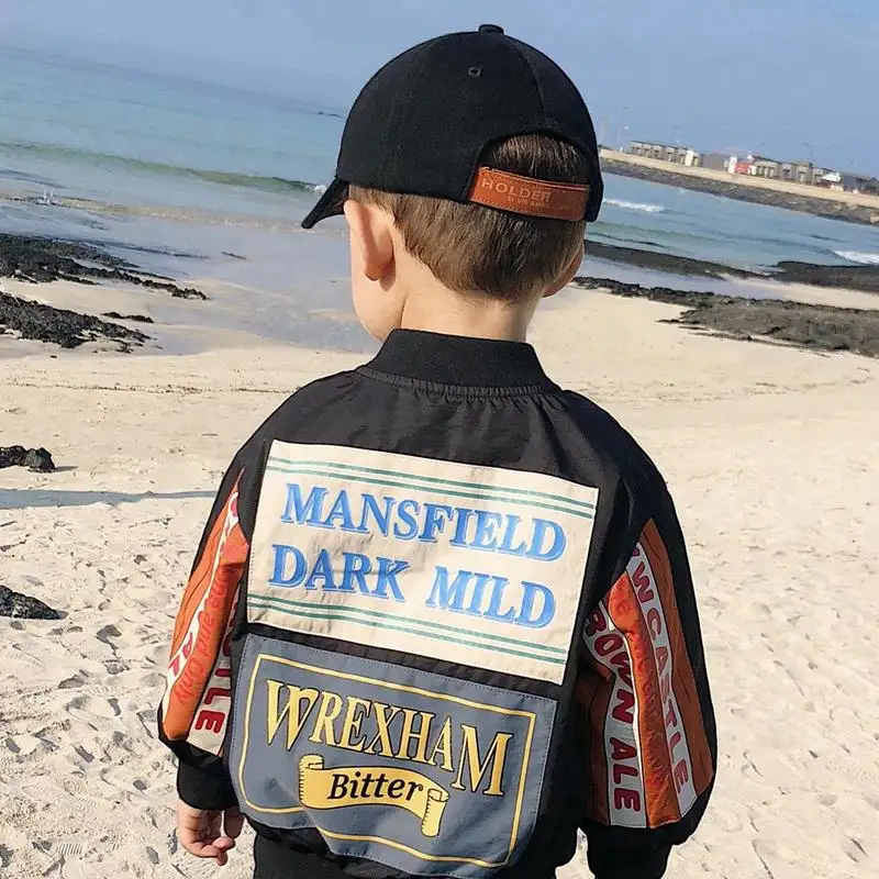 Boys Coat Children's PU Jacket Fashion Kid Outwear Casual