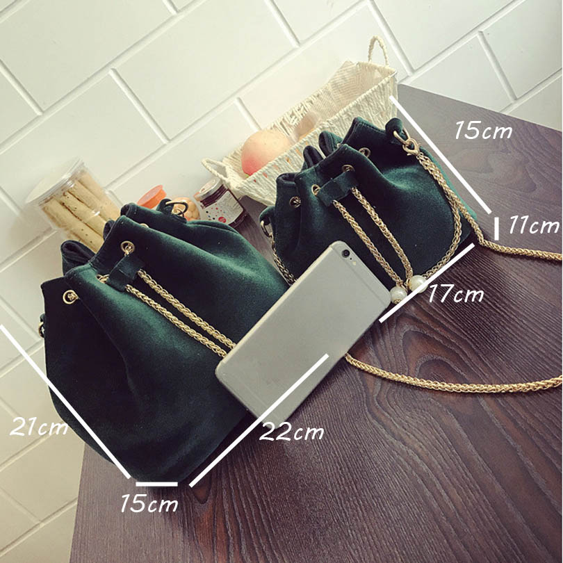 Diagonal chain flannel coin purse