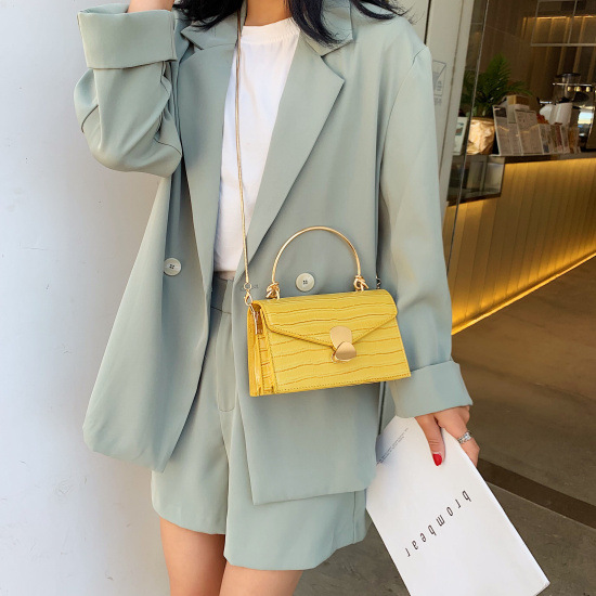 Western style popular small square bag Yellow - Shop at LoveMi