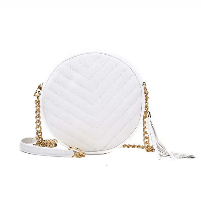 Caviar tassel small round bun White - Shop at LoveMi