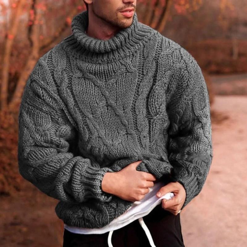 Turtleneck knitted jacket autumn and winter sweater