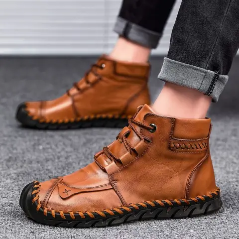 Leather Shoes Men Casual