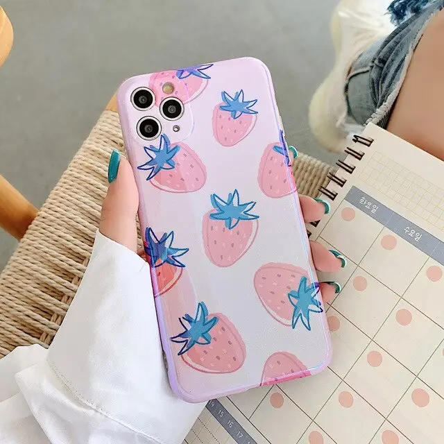Strawberry soft cover phone case