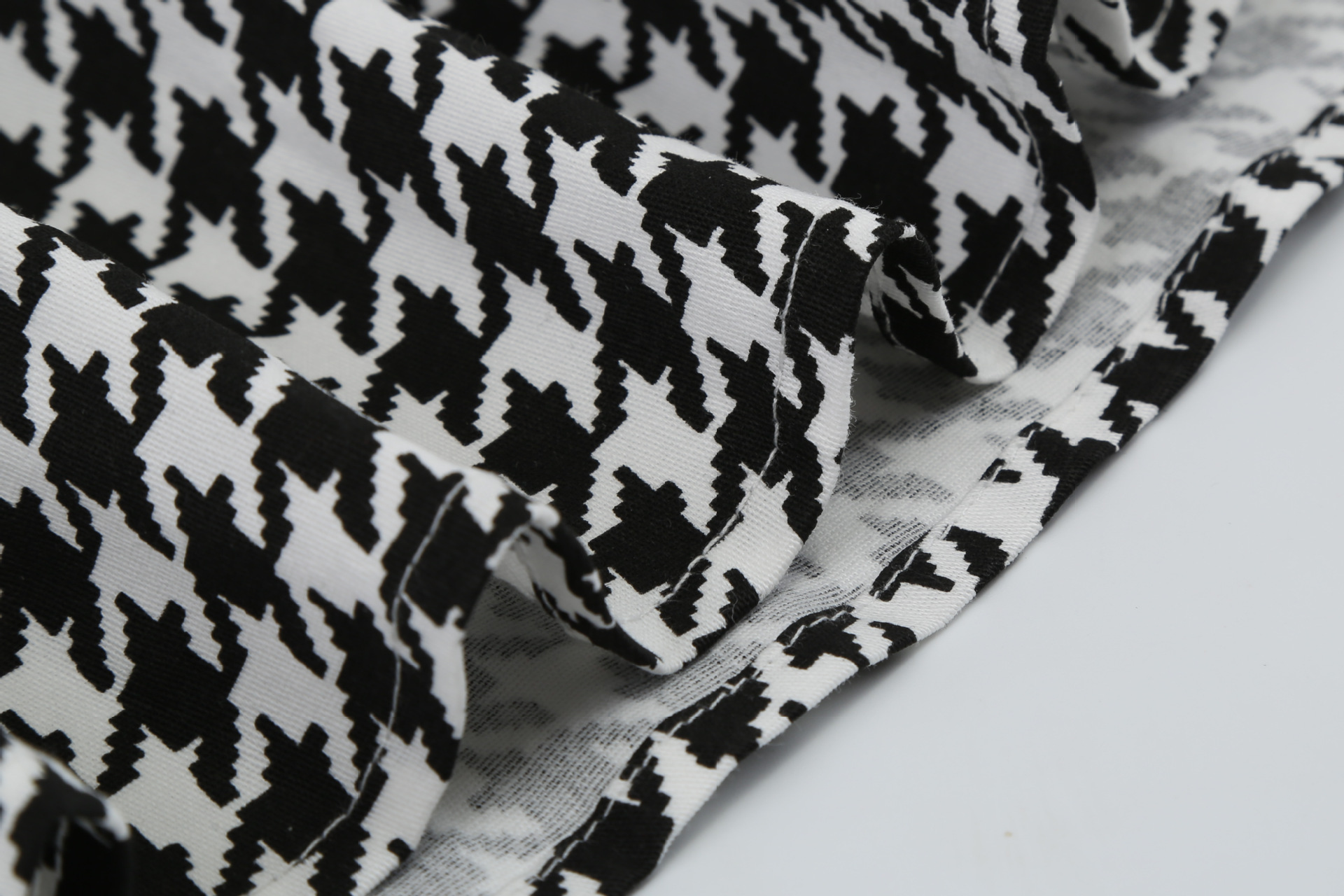 Fluffy skirt V-neck Chiffon print mid sleeve vintage dress