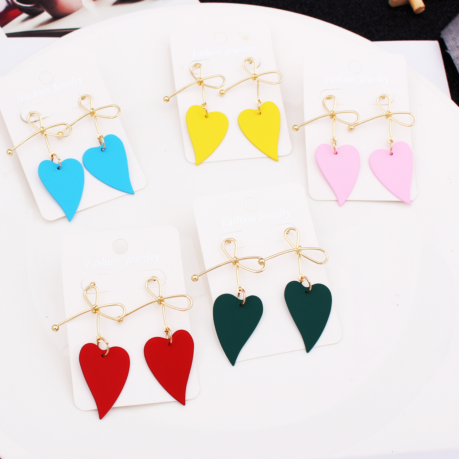 Japanese and Korean fashion temperament simple pearl bow earrings exquisite cute girl heart sweet beauty Super Fairy earrings