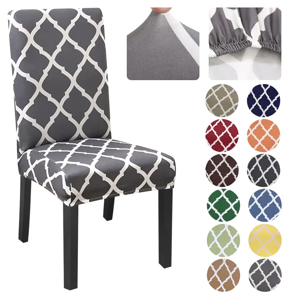Spandex Chair Covers Printed Stretch Elastic Universal Cover Slipcovers
