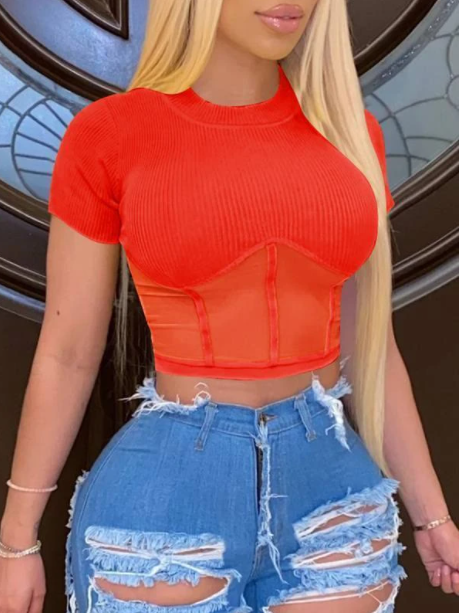 Sexy hollow short sleeve