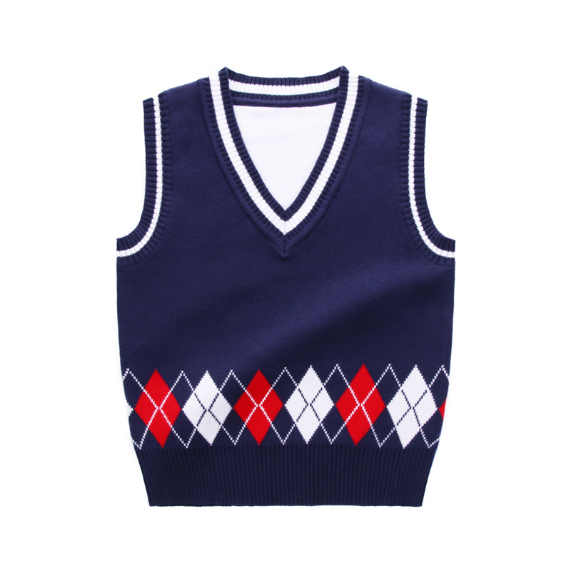 Diamond vest Shape children's sweater fine wool - Picture 13 of 13