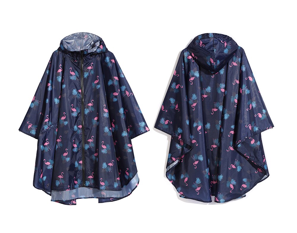 Hiking windbreaker raincoat poncho (Green grid)