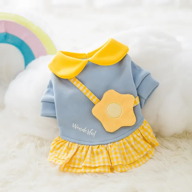New Cat Dog Cute Backpack Pet Clothes Sunflower - Shop at LoveMi