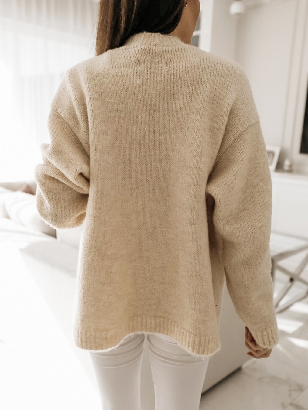 Button sweater coat