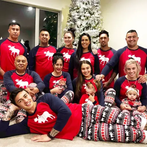 Christmas Elk Print Family Pajamas