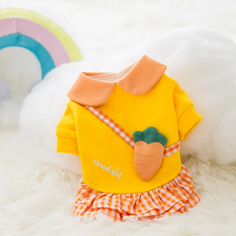 New Cat Dog Cute Backpack Pet Clothes - Carrot