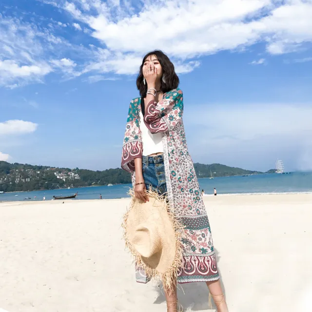 Mid length loose chiffon cardigan - Shop at LoveMi