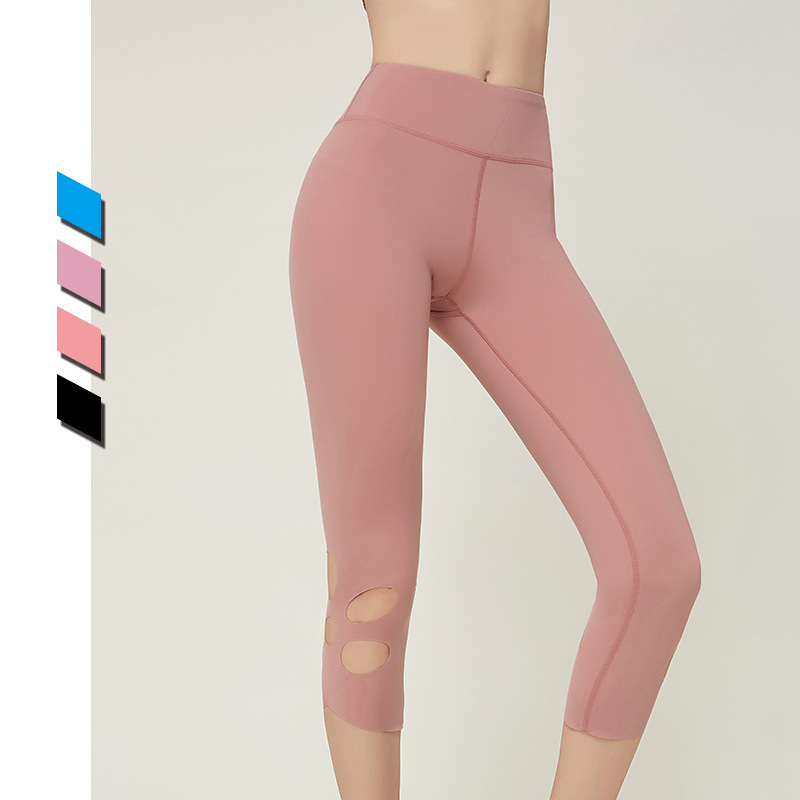 Nylon Cropped Fitness Pants, picture 5 of 8