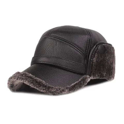Leather Cap Men's Cap