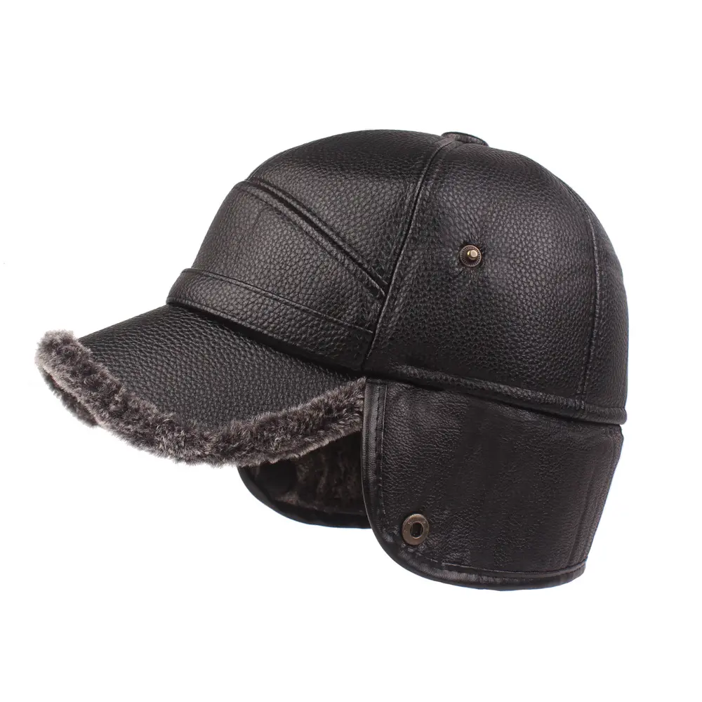 Leather cap men's