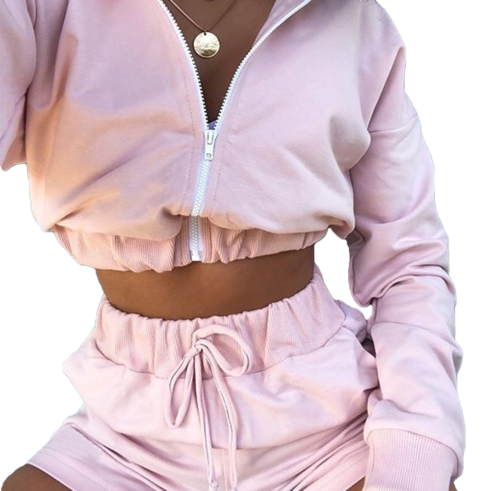 Women's solid color sports suit