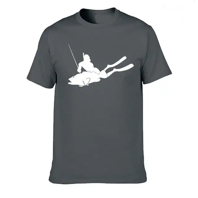 Diving fish print T-shirt