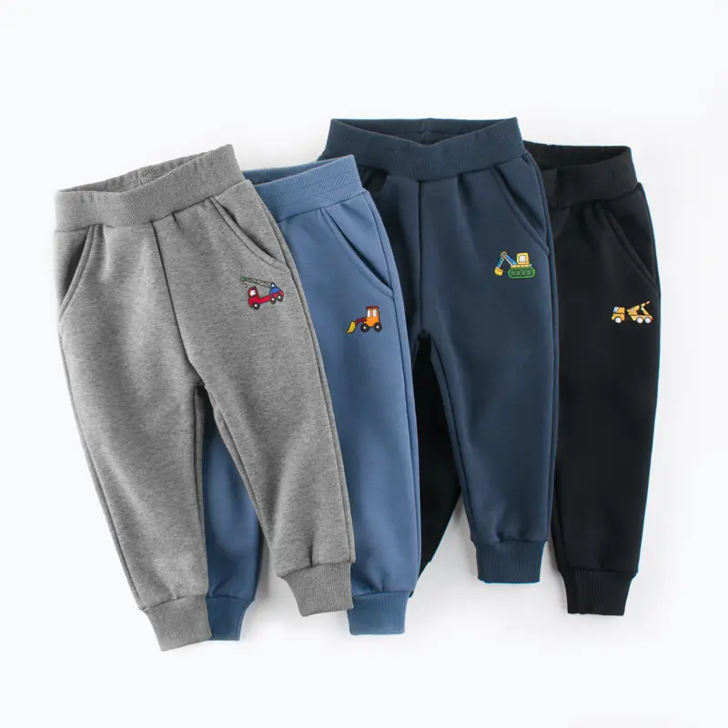 Autumn and winter new children's Plush pants