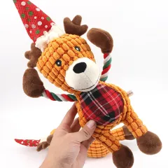 Christmas deer pet plush sounding toy - Christmas Deer - View 1