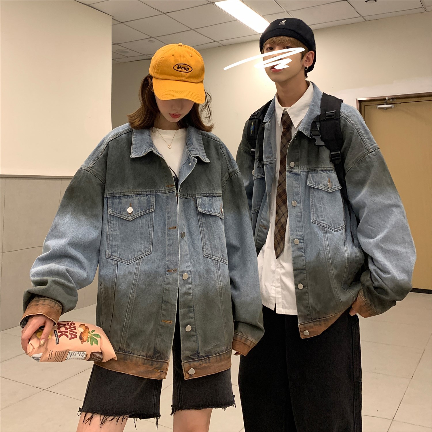 Oversize Gradient Denim Jacket