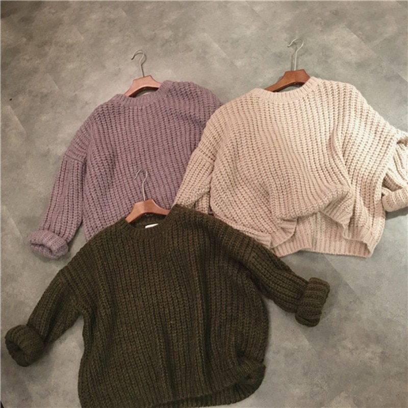 Thick wool knitted sweater