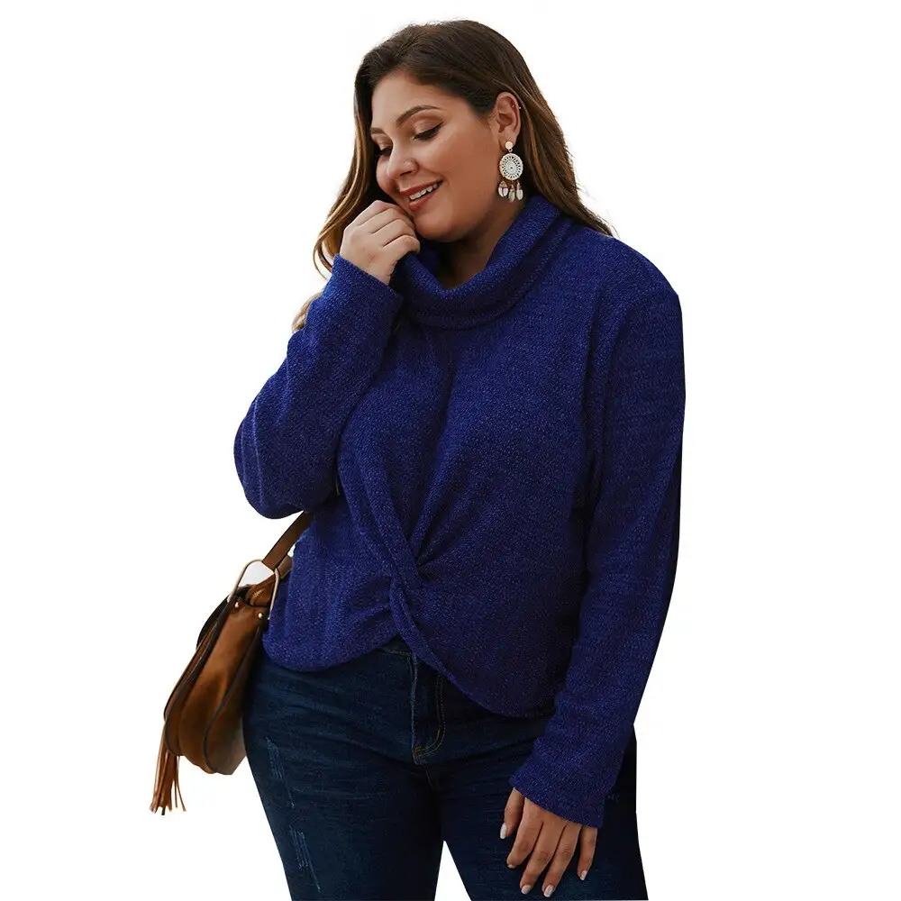 Solid color top sweater
