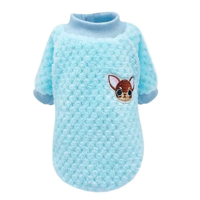 Winter Soft Warm Pet Dog Jacket Coat Dog Clothes Puppy Kitten Clothing For Small Medium Dogs Blue - Shop at LoveMi