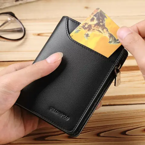 Leather Men's Short Wallet