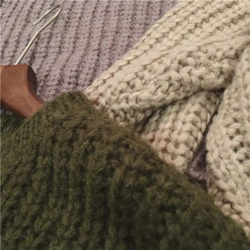 Thick wool knitted sweater