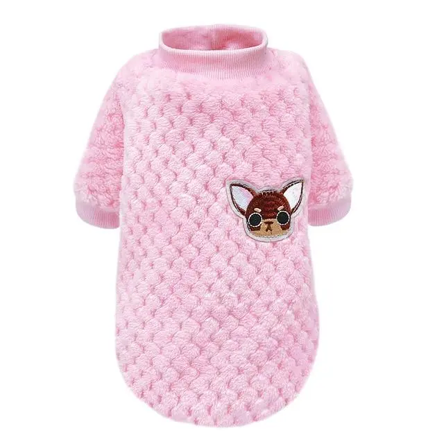 Winter Soft Warm Pet Dog Jacket Coat Dog Clothes Puppy Kitten Clothing For Small Medium Dogs - Pink