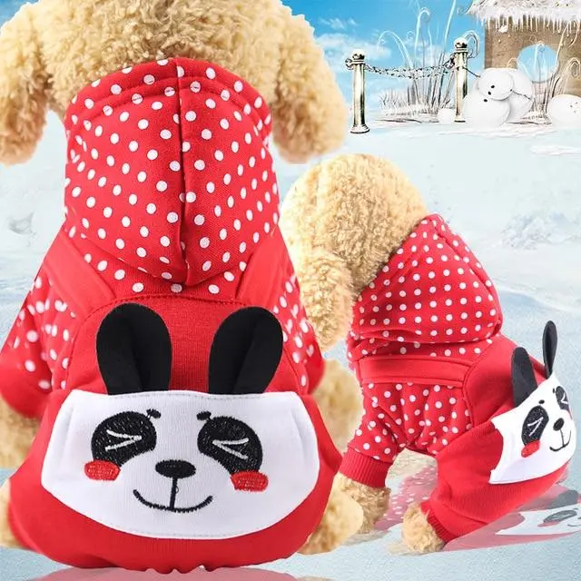 Striped strap pet clothes Panda Red - Shop at LoveMi