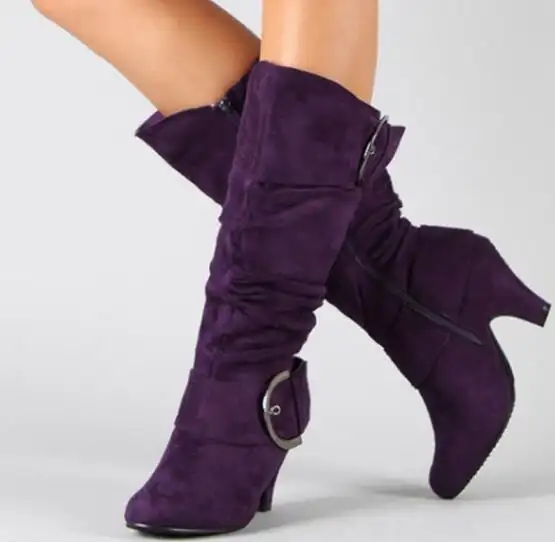 Belt buckle mid boots