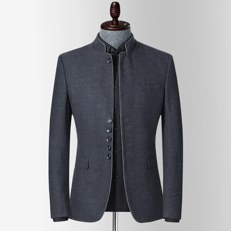 Stand-up collar casual suit
